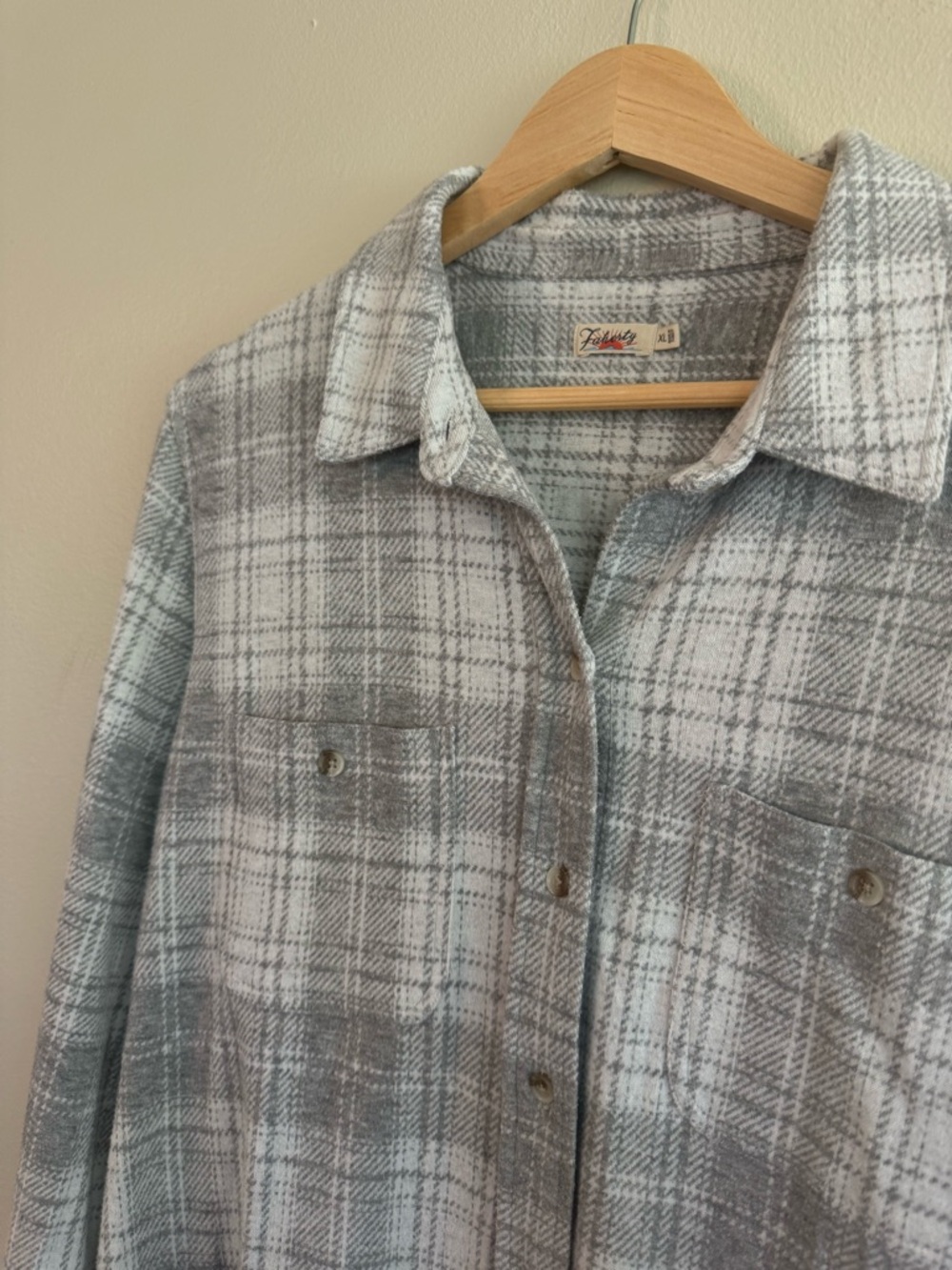 Faherty Legend Sweater Shirt Plaid XL Cozy Shacket Soft Knit Button Down - Picture 6 of 9